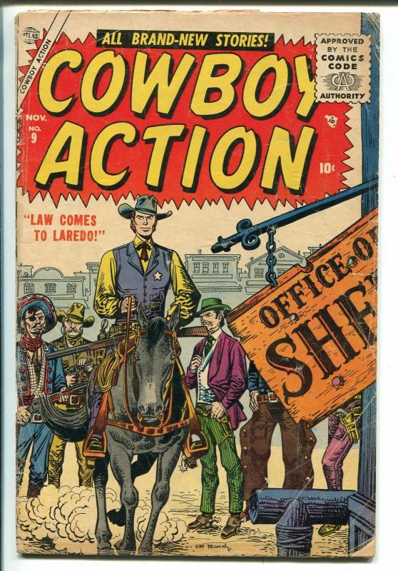 Cowboy Action #9 1955-Atlas-Joe Maneely-Dick Ayers-G