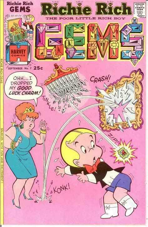 RICHIE RICH GEMS (1974-1982) 7 VF-NM  Sept. 1975 COMICS BOOK