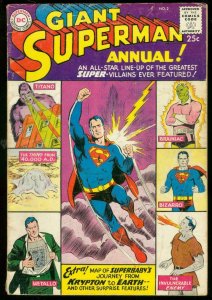 SUPERMAN ANNUAL #2 1960 GIANT-DC COMIC-BIZARRO BRAINIAC VG 