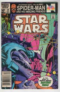 Star Wars #54 Vintage 1981 Marvel Comics Spiderman & His Amazing Friends