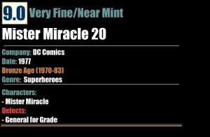 Mister Miracle 20 (1977) VF/NM Bronze Age DC Comics