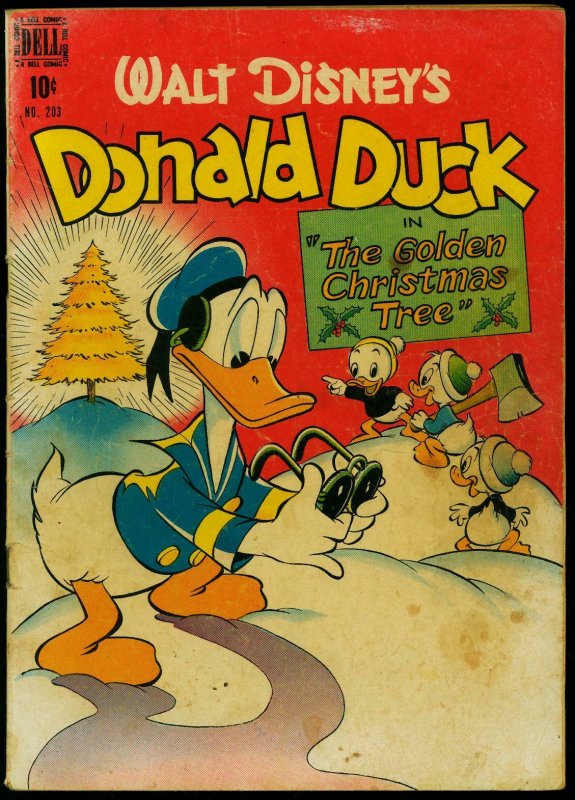 Donald Duck The Golden Christmas Tree- Four Color Comics #203 1948 Carl barks