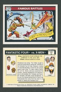 1990 Marvel Comics Card  #101 (X-Men vs Fantastic Four / NM-MT