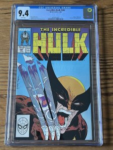 Incredible Hulk 340 CGC 9.4 Todd McFarlane Hulk VS Wolverine WP