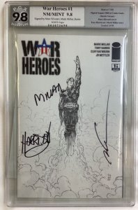 War Heroes #1 - PGX 9.8 - Image - 2008 - Millar & Harris & Silvestri autos!