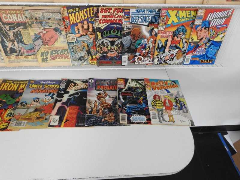 Huge Lot 90 Coverless Low Grade Comics Mostly Silver/Bronze!!