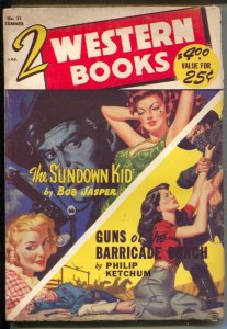 2 Western Stories #11 Summer 1951-Allen Anderson spicy GGA cover-Philip Ketch...