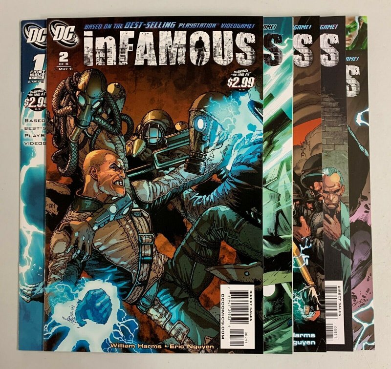 Infamous #1-6 Set (DC 2011) Rare Video Game Adaptation William Harms (8.5+)