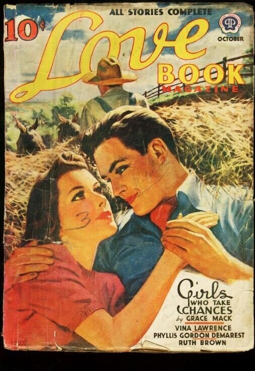 LOVE BOOK MAGAZINE OCT 1940 HAY RIDE ROMANCE HOT PULP FR/G