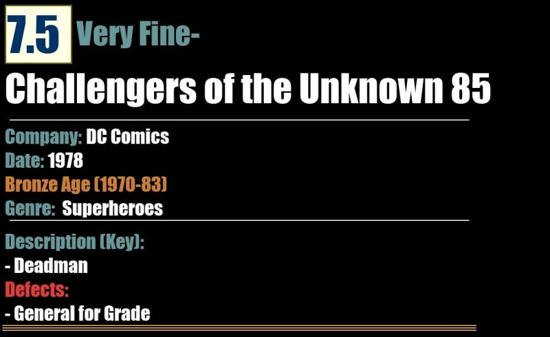 Challengers of the Unknown 85 (1978) VF- Bronze Age DC Comics