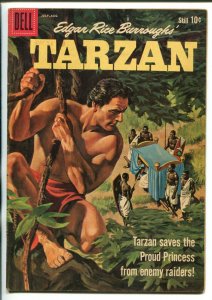 TARZAN #119-1960-DELL-PAINTED COVER- BURROUGHS- MARSH- MANNING-vf minus