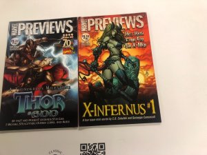 4  Marvel Comic Book Previews  Thor #600 X Infernus #1  Hulk  Thor  50  KE2