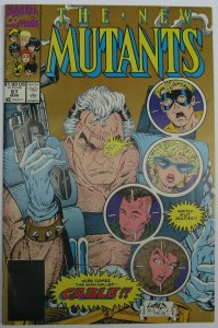 New Mutants #87 (Mar 1990, Marvel), 2nd print, FN-VFN (7.0), 1st full Cable app.