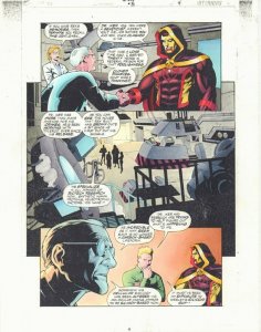 JSA #5 p.4 Color Guide Art - Hourman in Lab - 1999 by John Kalisz