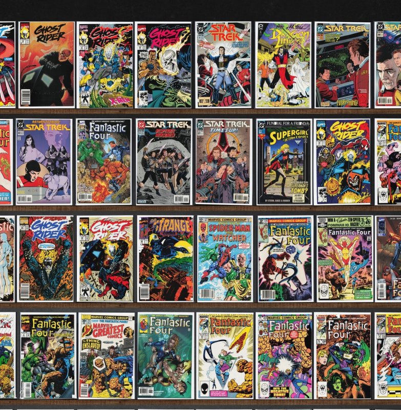 Huge Lot 150+ Comics with Fantastic Four, Ghost Rider, Speed Racer & More!