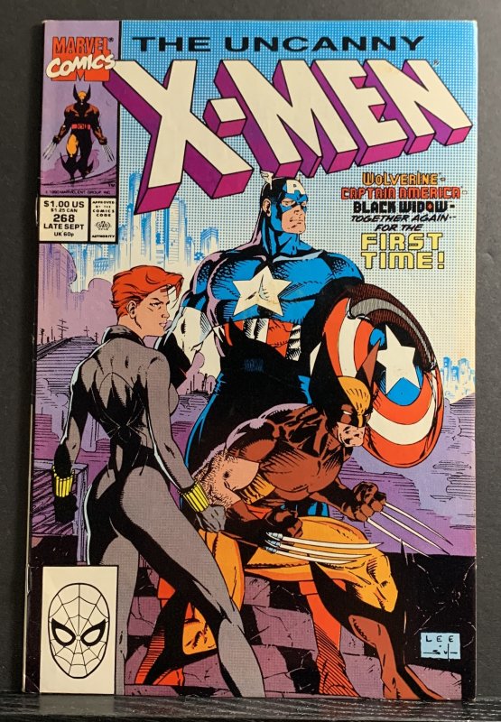 The Uncanny X-Men #268 (1990) Jim Lee Wolverine / Black Widow / Captain America