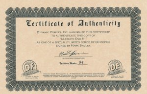 ULTIMATE END BATTLEWORLD # 1 SIGNED BY MARK BAGLEY 2015 EB203