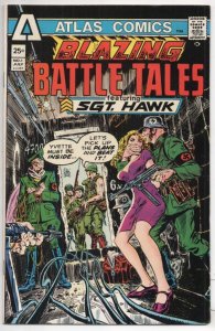 BLAZING BATTLE TALES #1 VF,  Sgt Hawk, Frank Thorne, WWII, 1975 Atlas