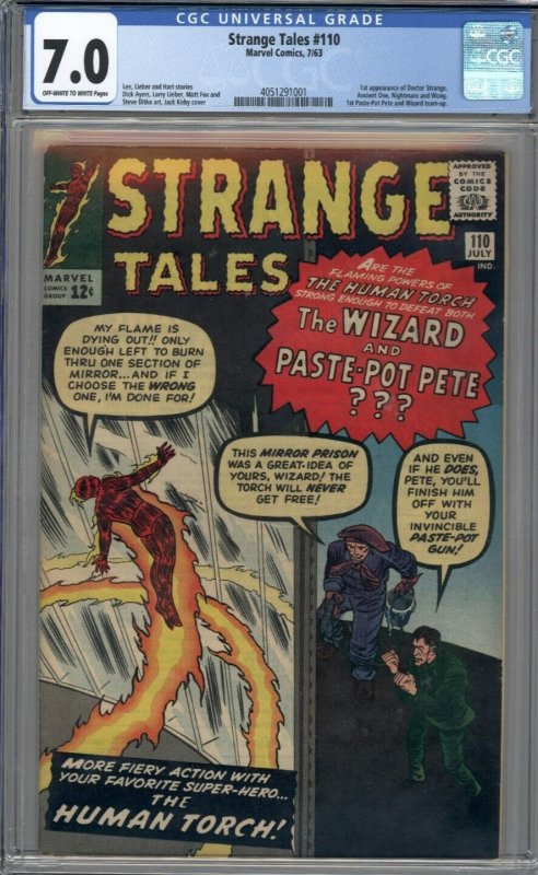 Strange Tales 110 CGC 7.0 1st Doctor Strange 