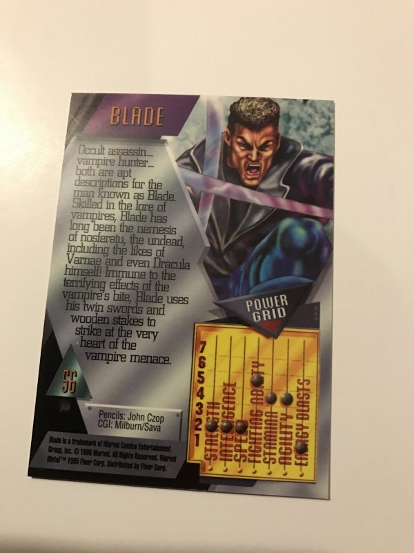 BLADE #56 card : Marvel Metal 1995 Fleer Chromium; NM/M X-Men Avengers, base