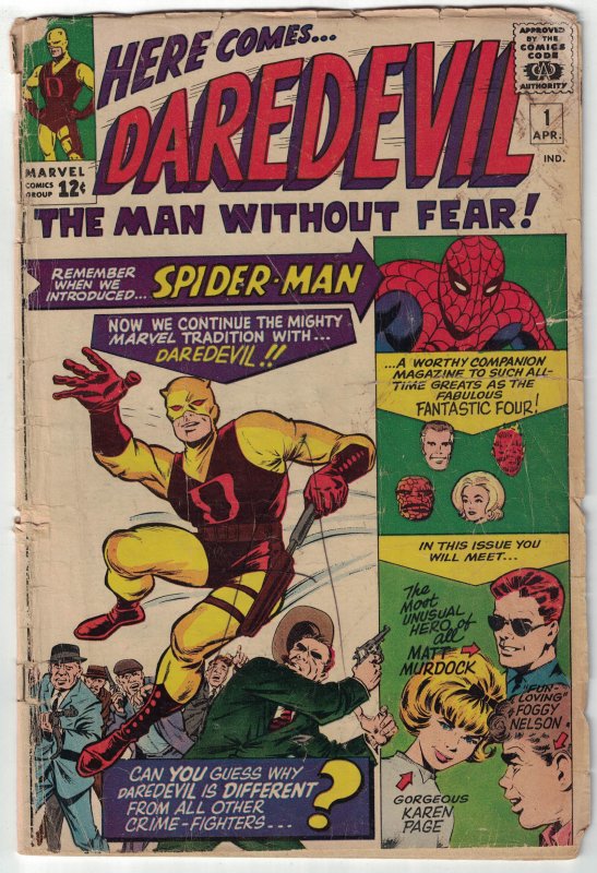 Daredevil #1 FAIR ; Marvel | low grade comic Stan Lee