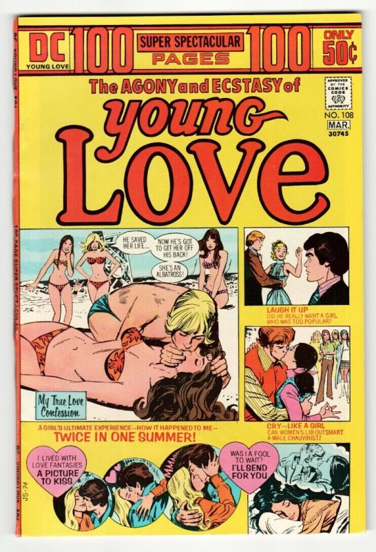 YOUNG LOVE #108 comic book 1974-100 PAGE SPECTACULAR GIANT ISSUE vf/nm