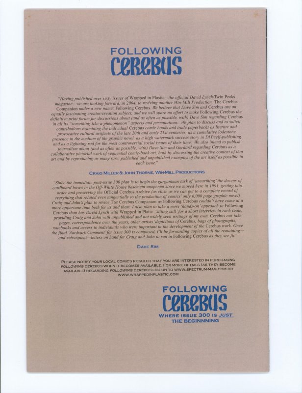 Cerebus #298  (2004)