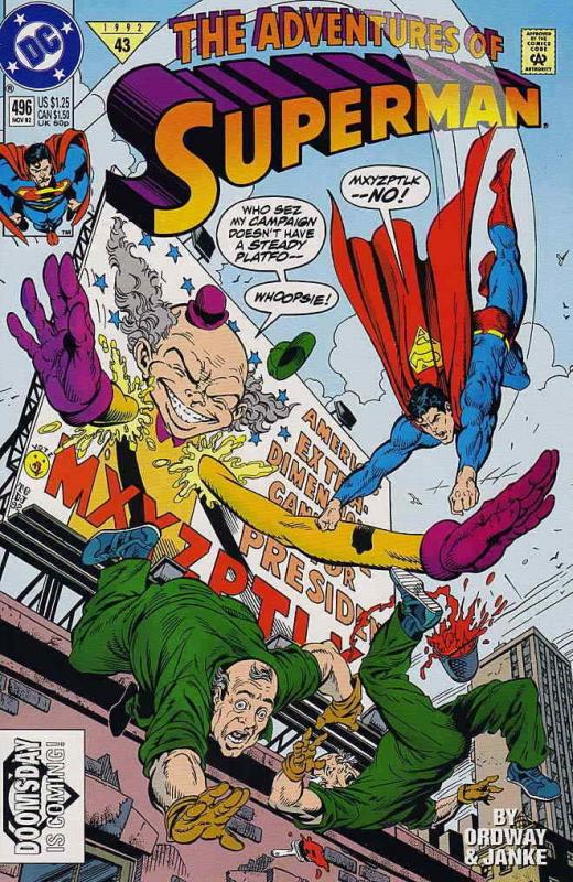 Adventures of Superman #496 VF/NM; DC | save on shipping - details inside