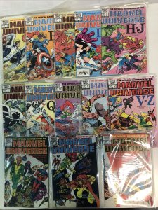 The Official Handbook Of The Marvel Universe (1982) Set# 1-15 Missing # 6-8 (VF)