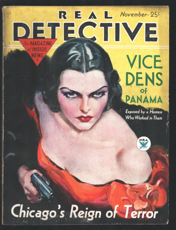 Real Detective Vol.30 #1 11/1933-Continues the original pulp magazine series-...