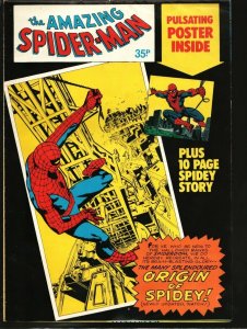 Amazing Spider-Man Poster Magazine 1977-Unfolds to make a large poster-Origin...