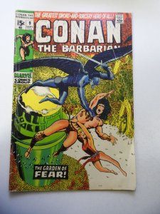 Conan the Barbarian #9 (1971) VG Condition centerfold detached at one staple