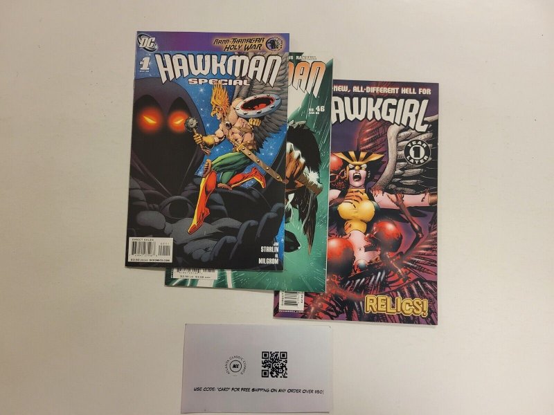 3 DC Comics #1 Special 46 Hawkman + #50 Hawkgirl 10 TJ5