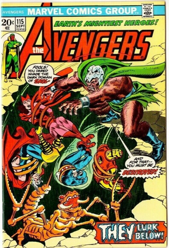 The Avengers #115. VF/NM! This one pops in color!