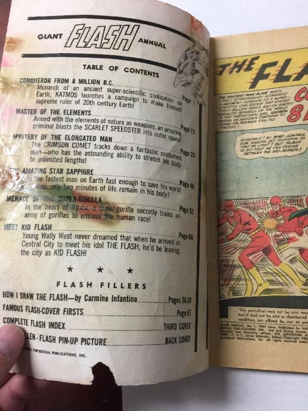 Giant Flash Annual 1 2.0 Gd Good Tape And Cover Detached