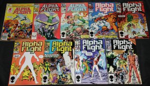 Marvel Bronze-Modern ALPHA FLIGHT 68pc Count Mid-High Grade Comic Lot VF-NM