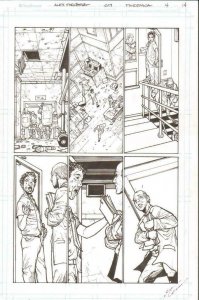 Pandemica #4 pg 14 Original Art Alex Sanchez bestselling author Jonathan Maberry