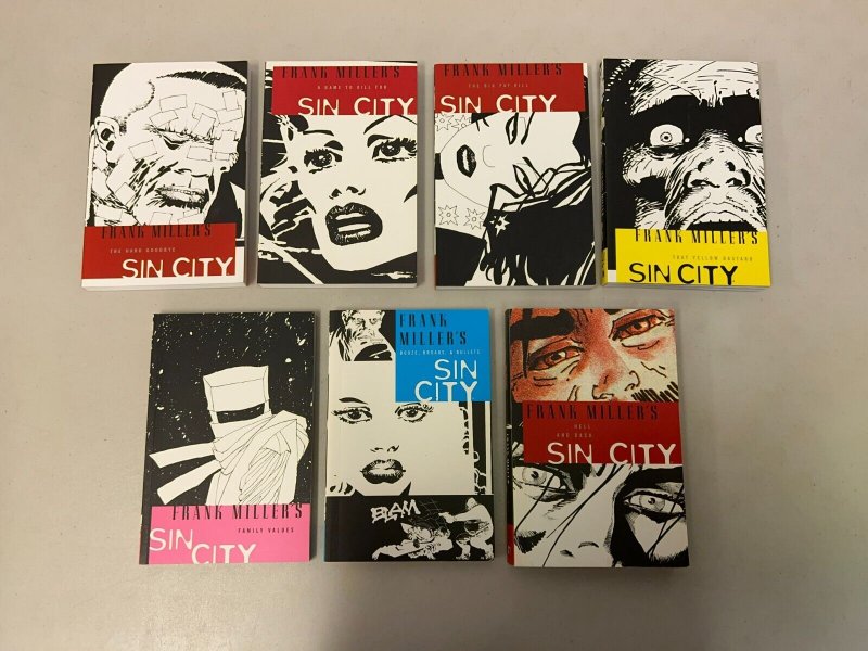 Sin City Vol 1-7 Complete Set Paperback 1 2 3 4 5 6 7 Frank Miller 