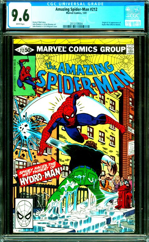 Amazing Spider-Man #212 CGC Graded 9.6 Origin & 1st Appearance of Hydro-Man