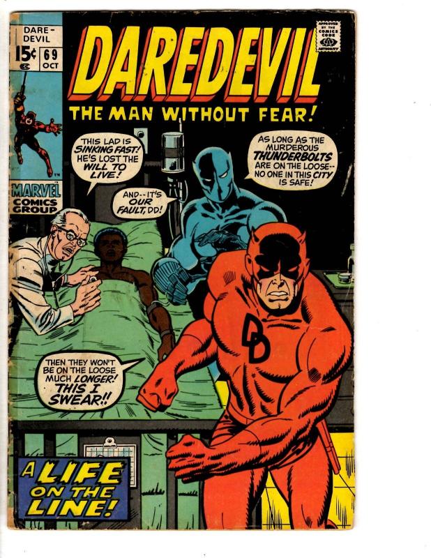 Lot Of 4 Daredevil Marvel Comic Books # 69 70 71 72 VG Range Foggy Karen RH2