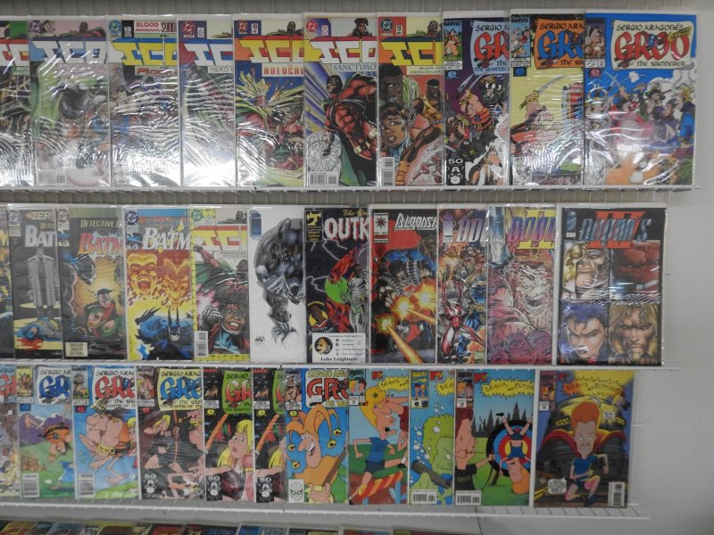 Huge Lot of 140+ Comics W/ Batman, Groo, Icon, +More! VF- Condition!