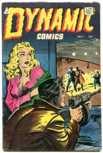 Dynamic #1 1964- Golden Age Reprint- Tommy gun cover- Yankee Girl VG 