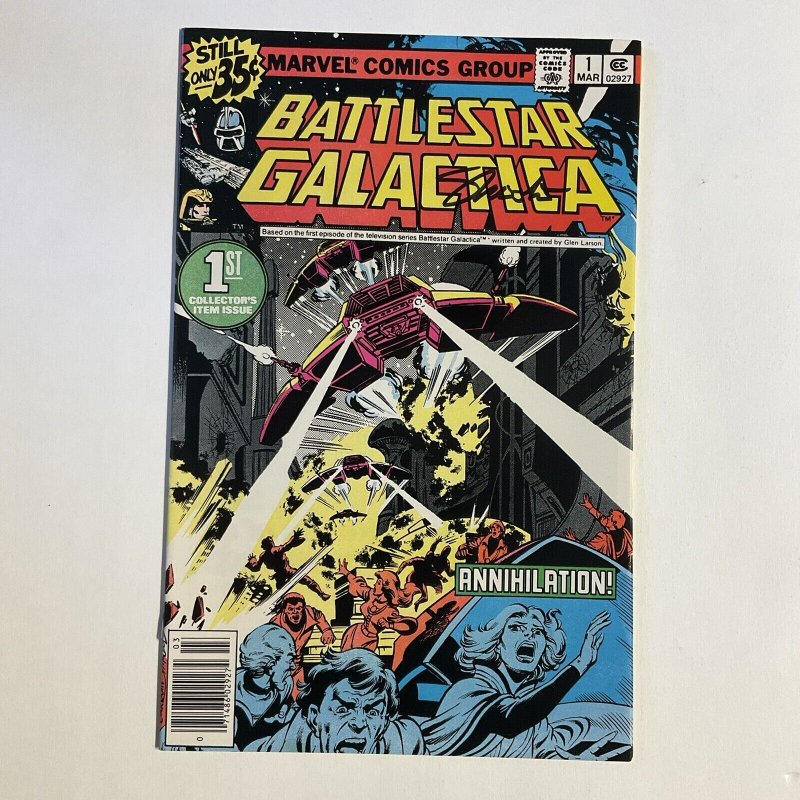 BATTLESTAR GALACTICA 1 1978 MARVEL NM- NEAR MINT- NEWSSTAND SIGNED JIM SHOOTER