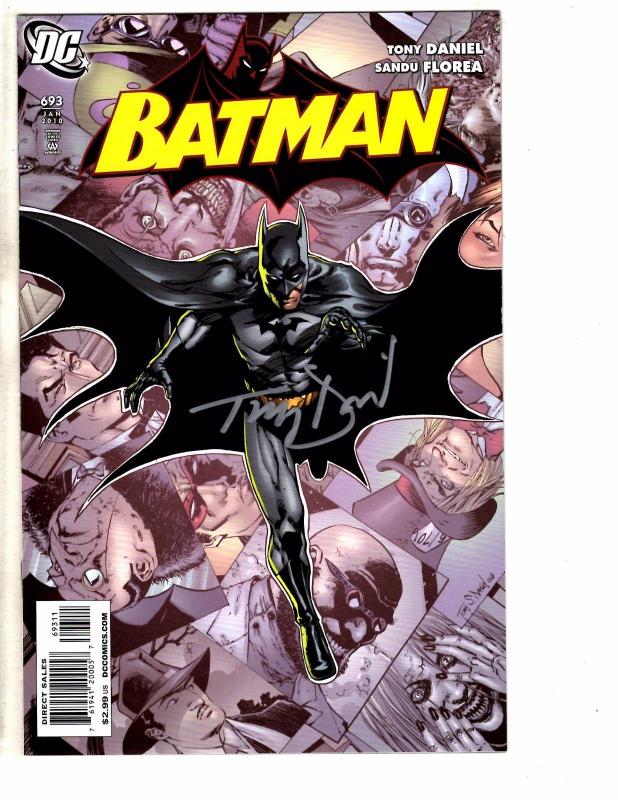 3 Batman DC Comics # 691 692 693 NM 1st Print ALL Signed By Tony Daniel J200