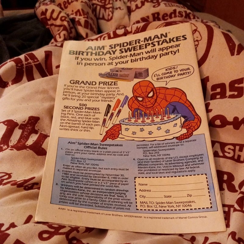 Amazing Spiderman Special Collectors Edition #1 Aim Toothpaste Promotional...