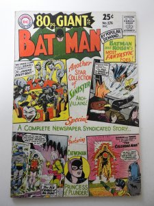 Batman #176 (1965) VG- Condition moisture stain, tape on top and bottom of spine