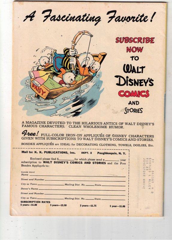 Walt Disney's Comics and Stories #119 (1950) Train Travel Cover VG+ Mick...