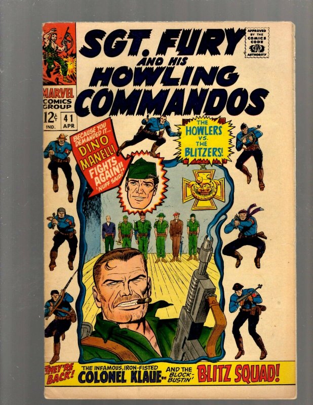 Sgt. Fury & His Howling Commandos # 41 FN Marvel Comic Book Nick Avengers J450