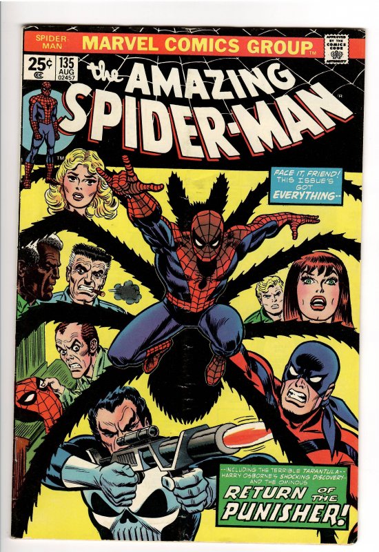 AMAZING SPIDERMAN 135 VG/F 2nd PUNISHER APP??? or 3rd??
