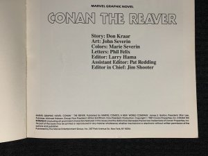 1987 CONAN THE REAVER Marvel Graphic Novel FN+ 6.5 1st Printing / John Severin